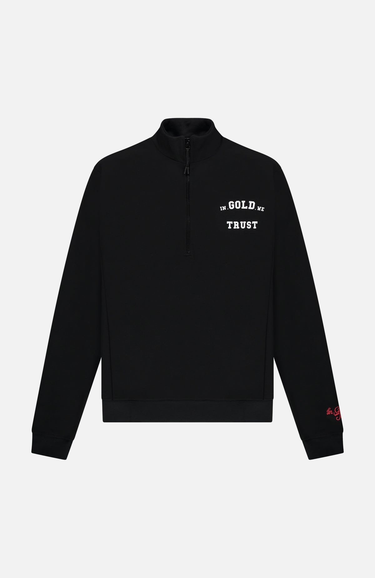 The Slim Half Zip Jet Black