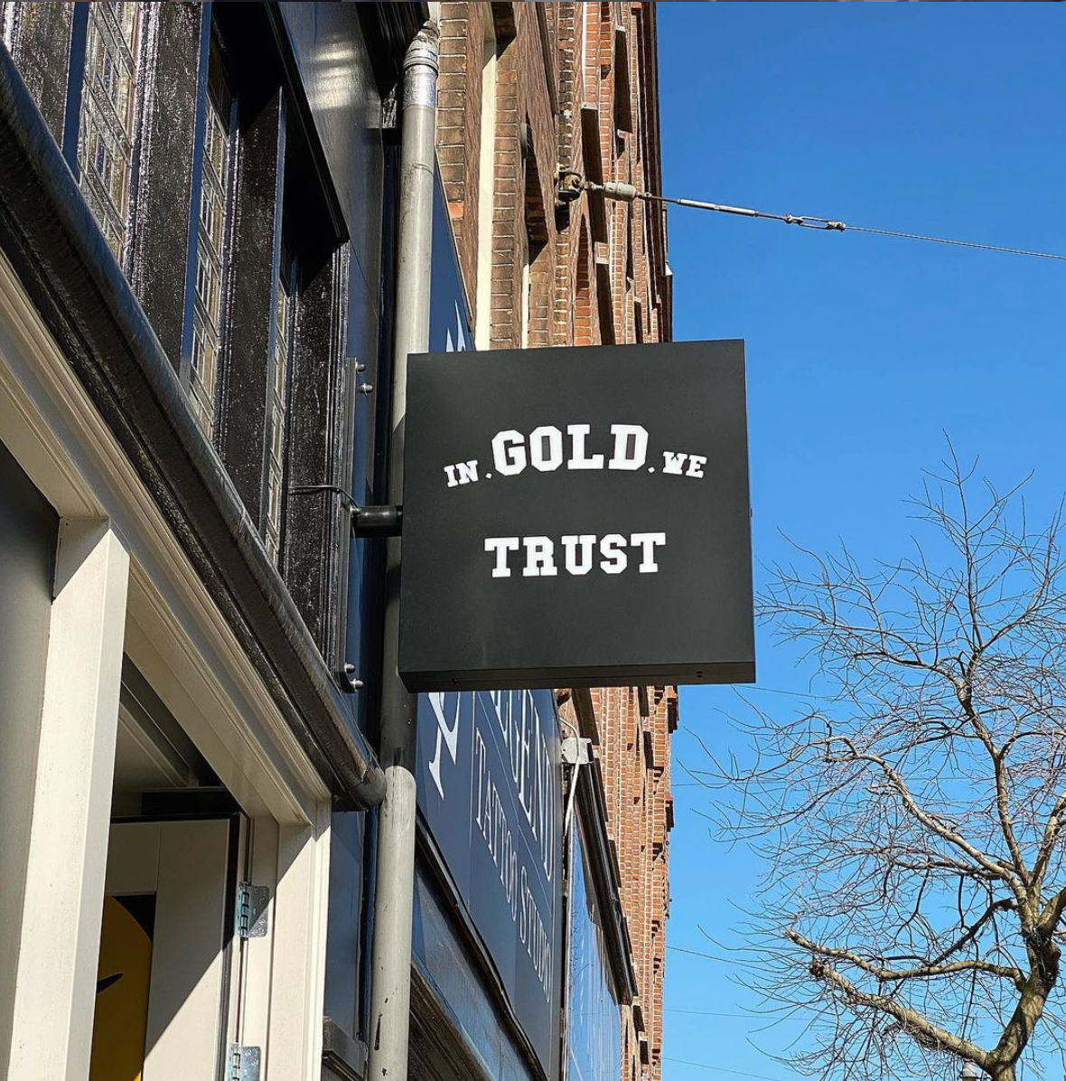 At the rear of the first In Gold We Trust store, there is a work-out area