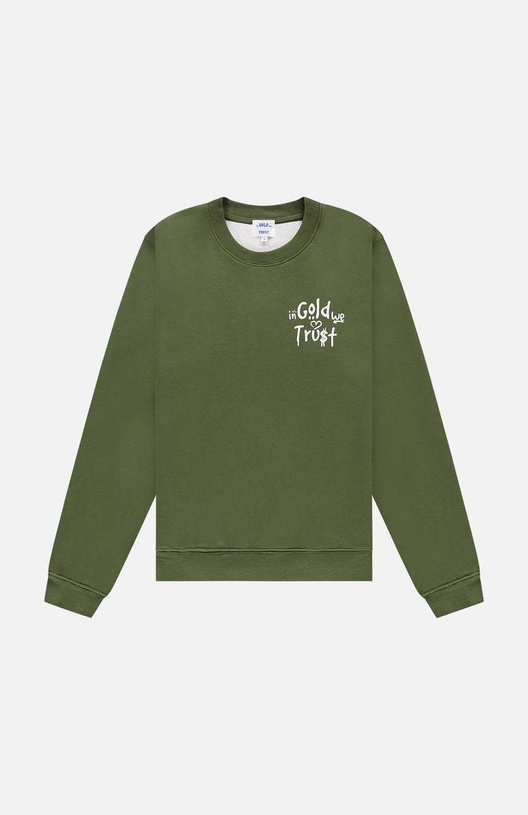 in gold we trust The Graffiti Sweater Green Hot Sale Black Friday