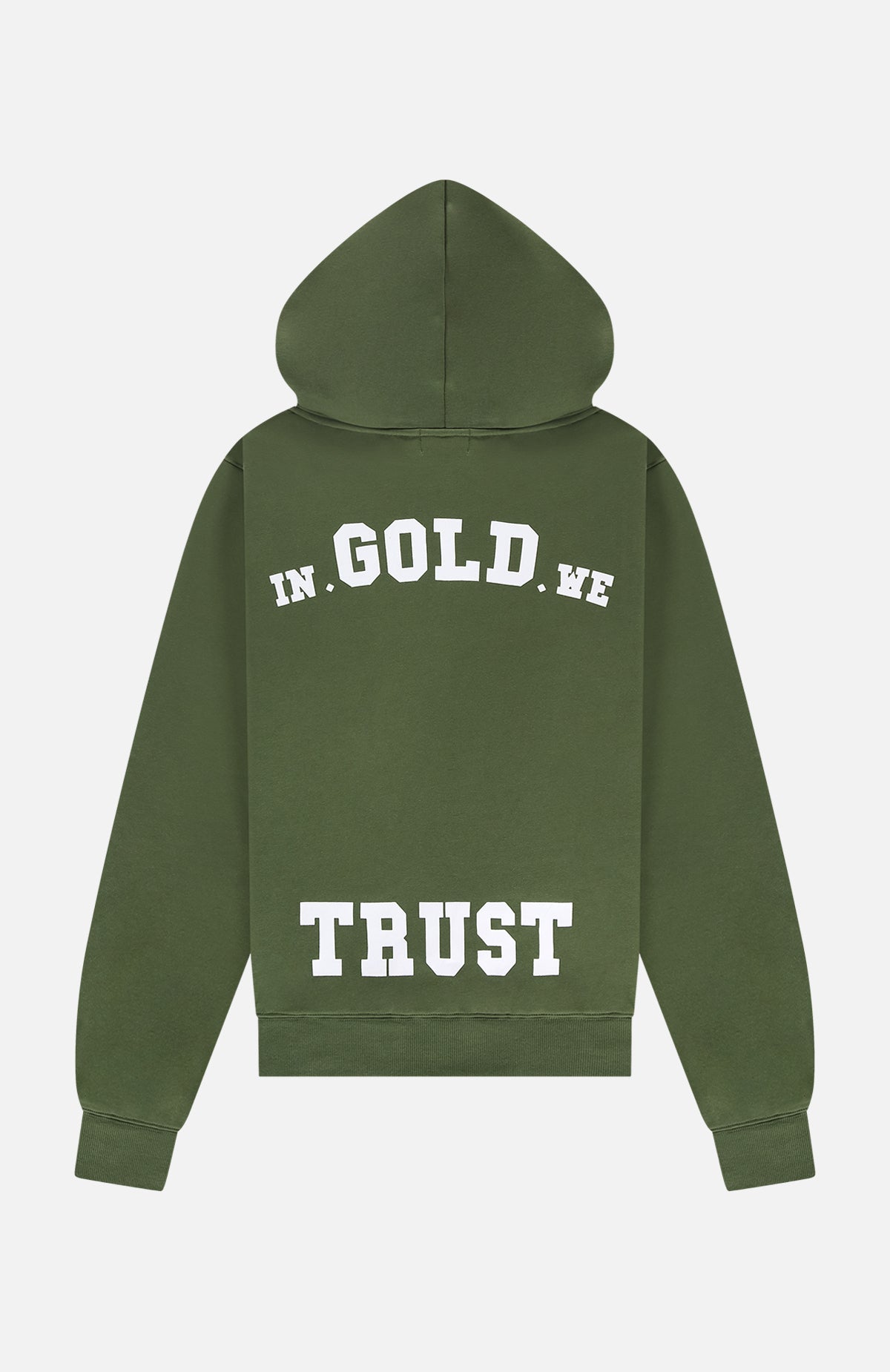 Unisex Hoodie In Gold We Trust Zwarte Hoodie In Gold We Trust