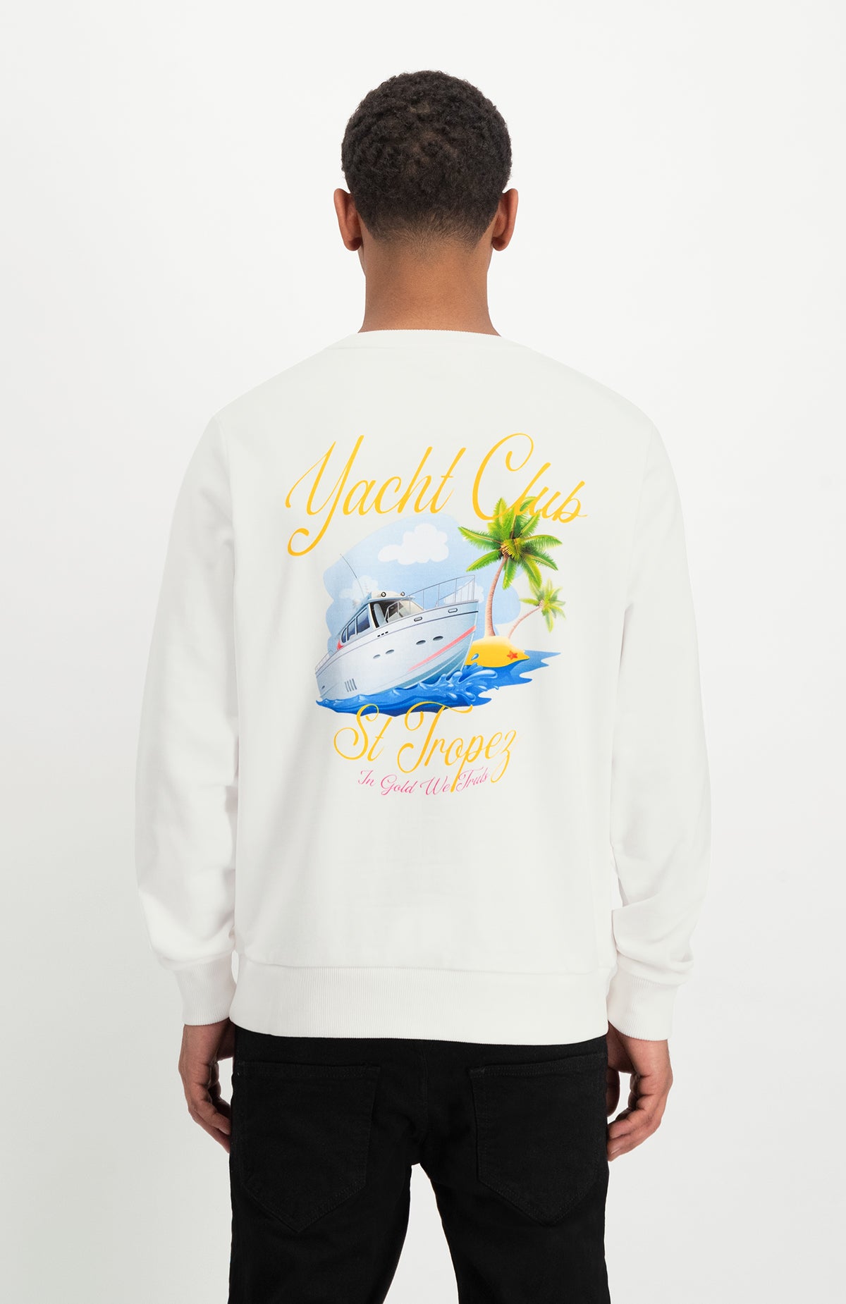The Yacht Sweater White