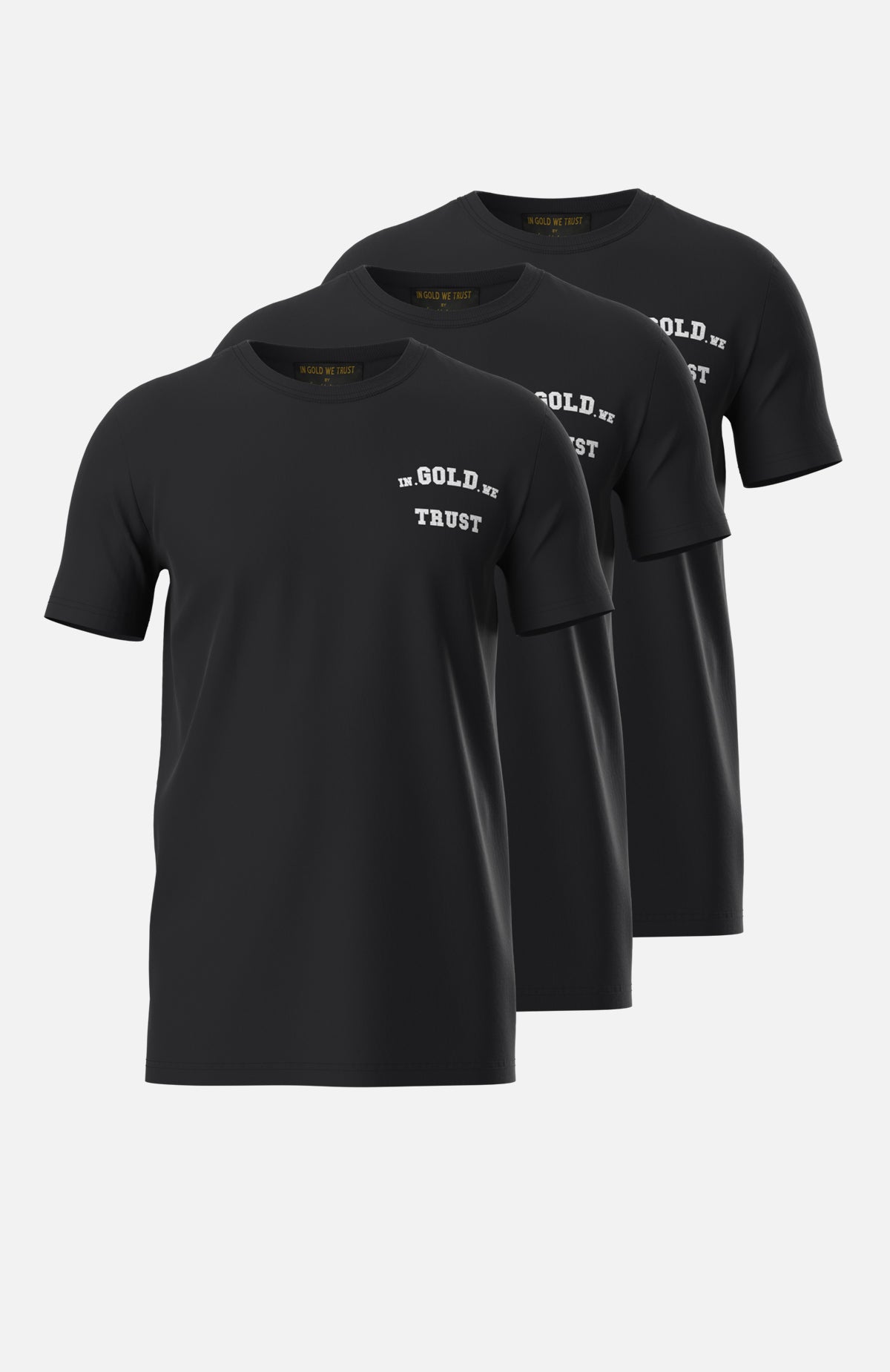 3-Pack T-shirts Black