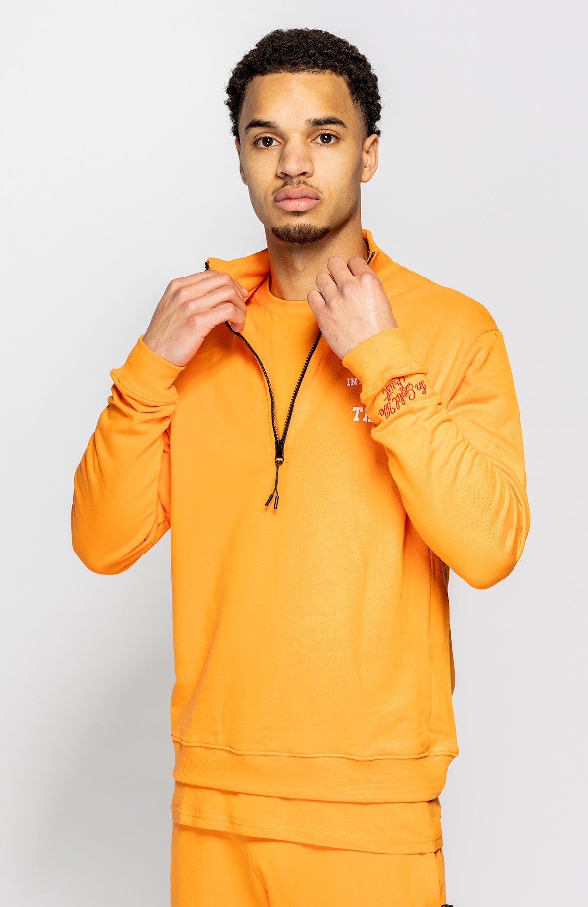 The Slim Half Zip Sun Orange