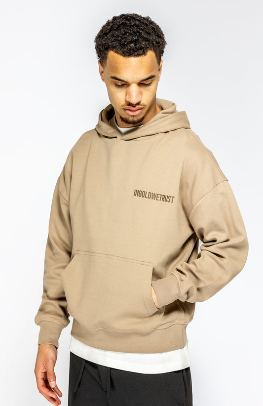 In gold we trust hoodie grey Clearance